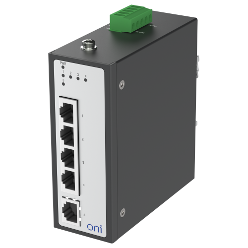 Коммутатор промышленный неуправляемый ISU-430 Ethernet 5 портов 10/100BaseT разъем RJ45 24В AC/12/24/48В DC с резервированием ONI