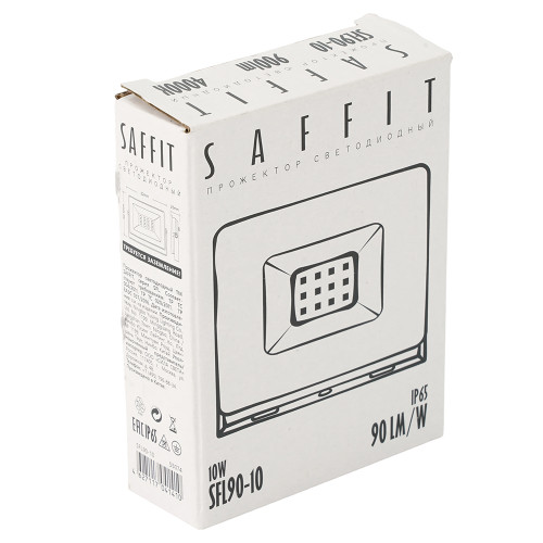 Светодиодный прожектор SAFFIT SFL90-10 IP65 10W 4000K черный Светодиодный прожектор SAFFIT SFL90-10 IP65 10W 4000K черный
