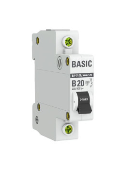 Авт. выкл. ВА 47-29 1P 20А (B) 4,5кА BASIC