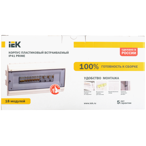 PRIME Корпус пластиковый ЩРВ-П-18 модулей встраиваемый белый IP41 IEK PRIME Корпус пластиковый ЩРВ-П-18 модулей встраиваемый белый IP41 IEK