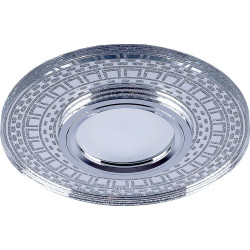 Светильник встраиваемый с LED подсветкой Feron CD981 потолочный MR16 G5.3, прозрачный, серебро