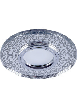 Светильник встраиваемый с LED подсветкой Feron CD981 потолочный MR16 G5.3, прозрачный, серебро