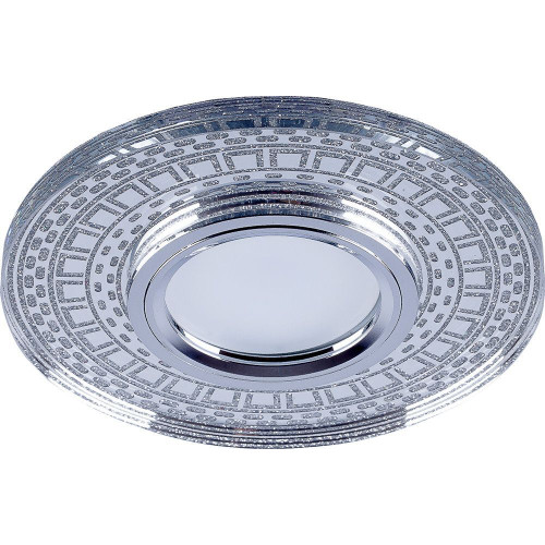 Светильник встраиваемый с LED подсветкой Feron CD981 потолочный MR16 G5.3, прозрачный, серебро