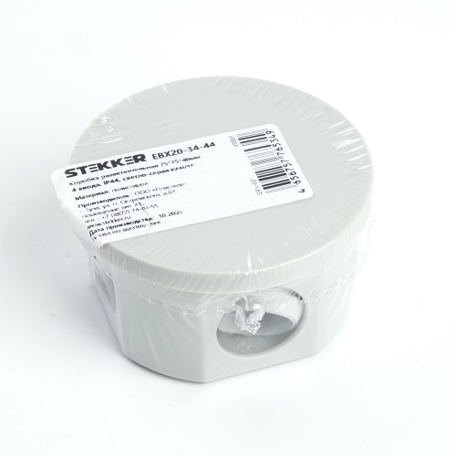 Коробка разветвительная STEKKER EBX20-34-44, 75*75*40мм, 4 ввода, IP44, светло-серая (GE41237) Коробка разветвительная STEKKER EBX20-34-44, 75*75*40мм, 4 ввода, IP44, светло-серая (GE41237)