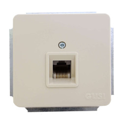 Розетка компьютерная 1-м Extra RJ45 механизм беж. GUSI С1К1-003