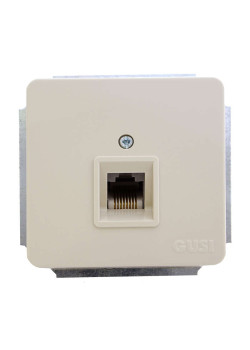 Розетка компьютерная 1-м Extra RJ45 механизм беж. GUSI С1К1-003