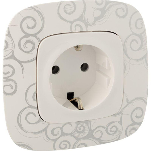 Розетка 1-м СП Valena Allure 16А IP2X 250В 2P+E безвинтов. клеммы с лицев. панелью механизм бел. Leg 753721 Розетка 1-м СП Valena Allure 16А IP2X 250В 2P+E безвинтов. клеммы с лицев. панелью механизм бел. Leg 753721
