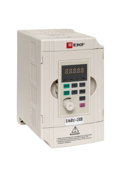 Преобразователь частоты 0,4/0,75кВт 1x230В VECTOR-100 EKF