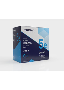 Кабель витая пара U/UTP 2х2х24AWG кат.5E PE outdoor 305м (м) TOKOV ELECTRIC TKE-C05-U22-5E-305-OD