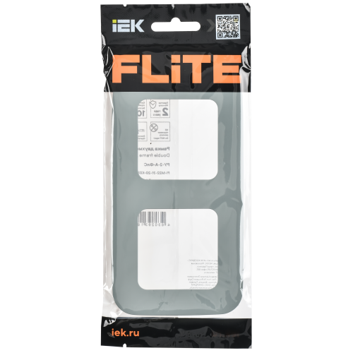FLITE Рамка 2-местная РУ-2-А-ФлС серый IEK FLITE Рамка 2-местная РУ-2-А-ФлС серый IEK