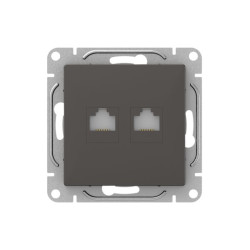 Механизм роз., RJ45 - 2шт, (cat6), мокко., Эпика EKF