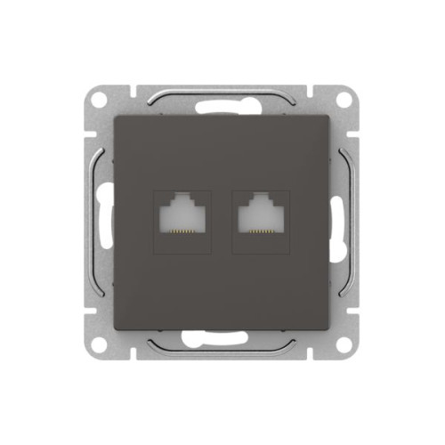 Механизм роз., RJ45 - 2шт, (cat6), мокко., Эпика EKF