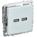 BRITE Розетка USB A+A 5В 3,1А РЮ10-1-БрЖ жемчуг IEK BRITE Розетка USB A+A 5В 3,1А РЮ10-1-БрЖ жемчуг IEK