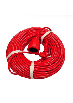 Удлинитель-шнур 1х50м без заземл. 10А IP20 2.2кВт ПВС 2х1 DOMTOK 2505