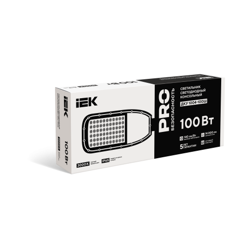 Светильник светодиодный консольный ДКУ 1004-100Ш 3000К IP65 серый IEK