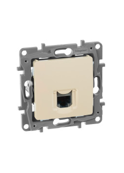 ETIKA Розетка компьютерная RJ45 категория 5Е UTP слоновая кость