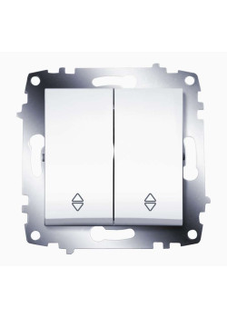 Переключатель 2-кл. 1мод. СП Cosmo 10А IP20 (сх. 6) механизм бел. ABB 619-010200-211