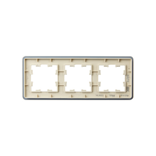 BRITE Рамка 3-местная РУ-3-2-Бр стекло песчаный RE IEK BRITE Рамка 3-местная РУ-3-2-Бр стекло песчаный RE IEK