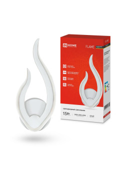 Светильник светодиодный ELEGANT FLAME STEP COLOR 15Вт 3000-6500К 1200лм 230В бел. IN HOME 4690612051437