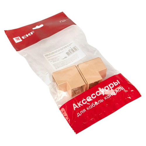 Поворот 90 гр. (25x25) (4 шт) свет. дерево EKF-Plast Поворот 90 гр. (25x25) (4 шт) свет. дерево EKF-Plast