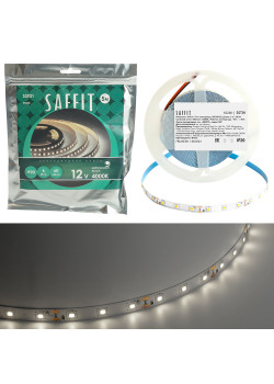 Лента светодиодная SST01 SAFFIT 60SMD(2835)/m 6Вт/м 12V 5000*8*1.22мм 4000K, IP20