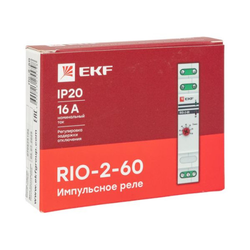 Импульсное реле с задержкой отключения RIO-2-60 (30-60 мин) EKF Импульсное реле с задержкой отключения RIO-2-60 (30-60 мин) EKF