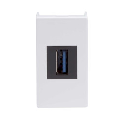 USB 3.0 розетка, ЭУИ Вива (Viva), белая, 1 мод.