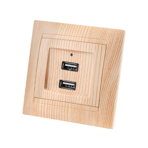 Розетка 2USB порт 2,1А 5В сосна Розетка 2USB порт 2,1А 5В сосна