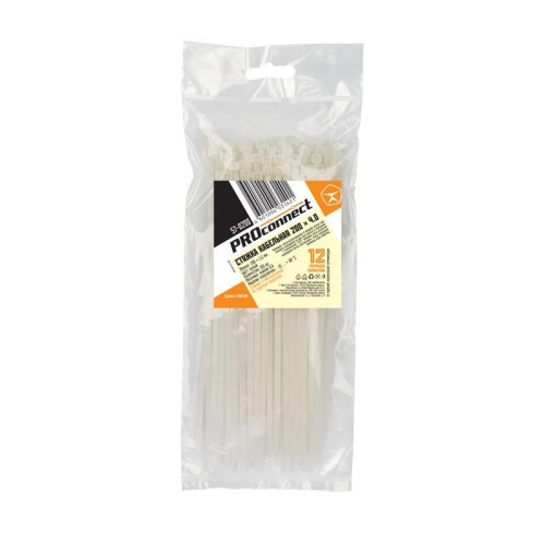Хомут кабельный 3.6х200 нейл. бел. (уп.100шт) PROCONNECT 57-0200 Хомут кабельный 3.6х200 нейл. бел. (уп.100шт) PROCONNECT 57-0200