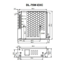 Драйвер для светодиодной ленты DONE POWER T70 DL-75W-V24-EXC 75Вт 24В IP20 99х53х26мм VARTON