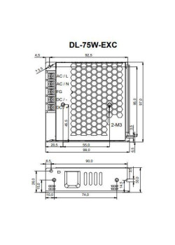 Драйвер для светодиодной ленты DONE POWER T70 DL-75W-V24-EXC 75Вт 24В IP20 99х53х26мм VARTON