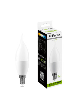 Лампа светодиодная Feron LB-770 Свеча на ветру E14 11W 175-265V 4000K