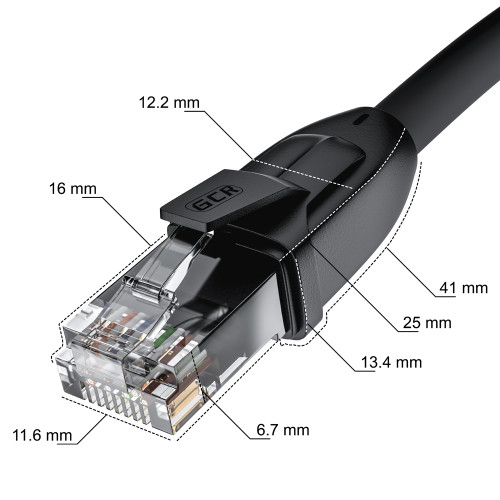 Greenconnect RJ45(m) - RJ45(f) Cat. 6 U/UTP LSZH 1м