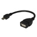 Кабель USB OTG micro USB на USB шнур 0.15м черн. Rexant 18-1182 Кабель USB OTG micro USB на USB шнур 0.15м черн. Rexant 18-1182