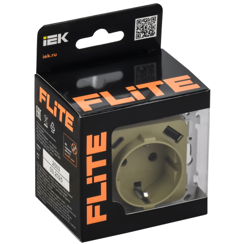 FLITE Розетка 1-местная с заземлением с защитными шторками 16А с USB A+C 20Вт безвинтовое крепление РСЮшс11-1-ФлО оливковый IEK FLITE Розетка 1-местная с заземлением с защитными шторками 16А с USB A+C 20Вт безвинтовое крепление РСЮшс11-1-ФлО оливковый IEK