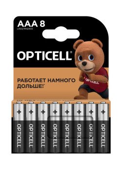 Элемент питания алкалиновый AAA/LR03 (блист. 8шт) Basic Opticell 5051009