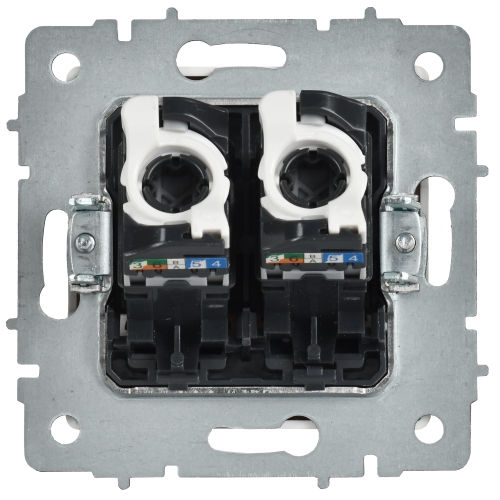 BRITE Розетка компьютерная двойная кат.5E RJ45 РК10-2-БрАБ арктический белый IEK BRITE Розетка компьютерная двойная кат.5E RJ45 РК10-2-БрАБ арктический белый IEK