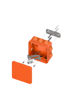 Коробка огнестойкая E45 100x100x50мм с клеммниками 4 полюса 0,5-4мм2 IP55 HF EKF