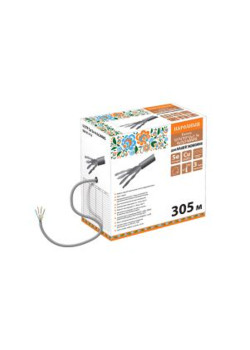 Кабель витая пара народный U/UTP Cat 5e 4х2х24AWG (305м) PVC, серый