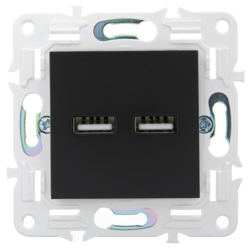 SKANDY Розетка USB A+A 3,1А SK-R15Bl черный IEK