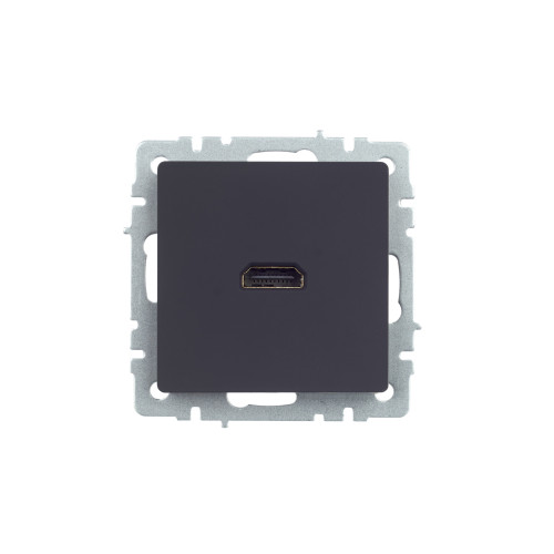 BRITE Розетка HDMI РHDMI-0-БрГ графит IEK BRITE Розетка HDMI РHDMI-0-БрГ графит IEK