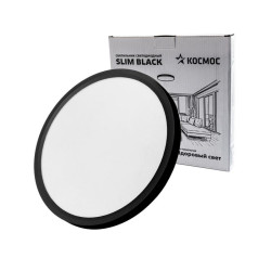 Светильник светодиодный SLIM BLACK 28Вт 4500К IP40 2398лм 230В 300х25мм КОСМОС KSlim28w_B4500K