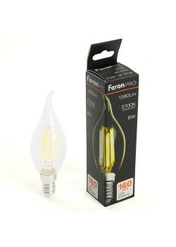 Лампа светодиодная Feron.PRO LB-1218 Свеча на ветру E14 1280LM 8W 175-265V 2700K