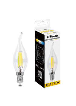 Лампа светодиодная Feron LB-714 Свеча на ветру E14 11W 230V 2700K