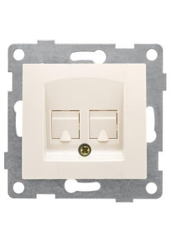 Розетка компьютерная 2-м СП Bravo RJ45 механизм беж. GUSI С10К2-003