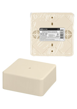 Коробка распаячная КР 100х100х44 ОП, сл. кость, IP40, инд. штрихкод TDM