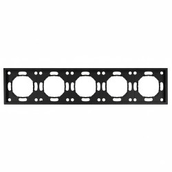 Рамка STEKKER, PFR00-5005-05 5-местная, серия Эмили, черный уголь, soft touch