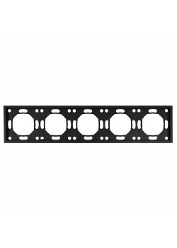 Рамка STEKKER, PFR00-5005-05 5-местная, серия Эмили, черный уголь, soft touch
