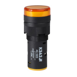 Лампа AD16DS(LED) матрица D16мм желтый 110В AC/DC-КЭАЗ