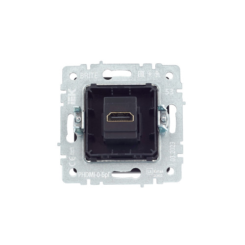 BRITE Розетка HDMI РHDMI-0-БрГ графит IEK BRITE Розетка HDMI РHDMI-0-БрГ графит IEK